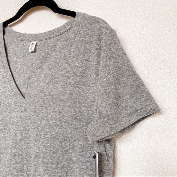 Nordstrom bp. V-Neck Short Sleeve Tee Grey Size Large - Picture 3 of 9